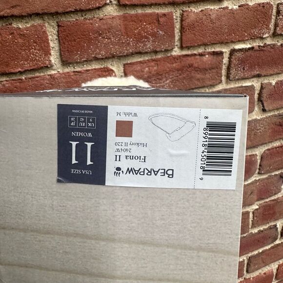 NWT Bearpaw Women's Fiona II Shearling Suede Slippers Hickory II Size 11 - Picture 5 of 6